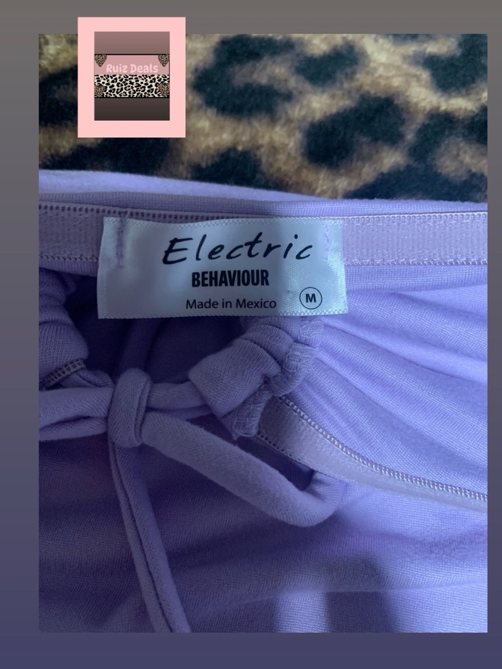 πππElectric Family Lavender Strapless Drawstring Tube Top πππ - Picture 3 of 3